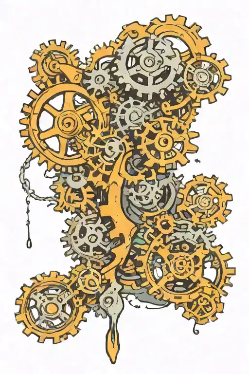 Gears And Torn Flesh Wound Stiched