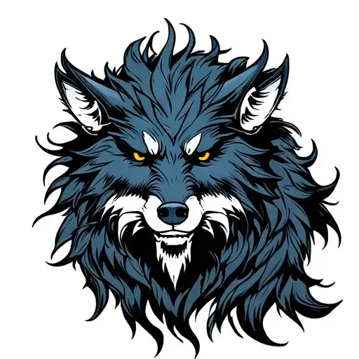 Nordic Gothic Dark Viking Tattoo Low-key Hel Fenrir