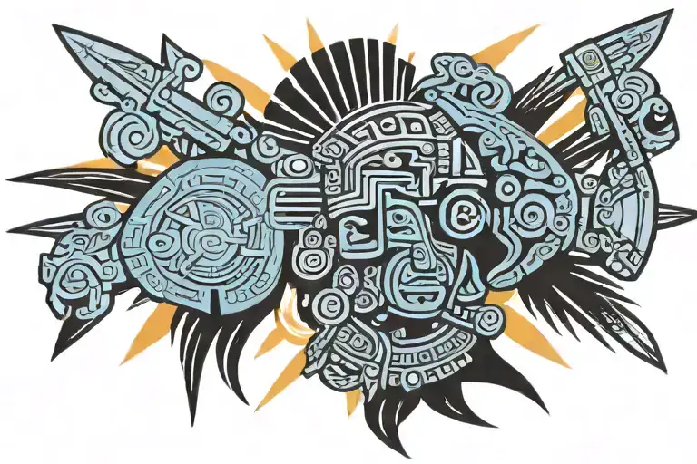 Inca Warrior With Sun