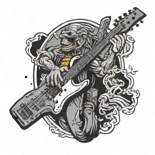 Brother Commemoration Bass Guitar Biker Guns