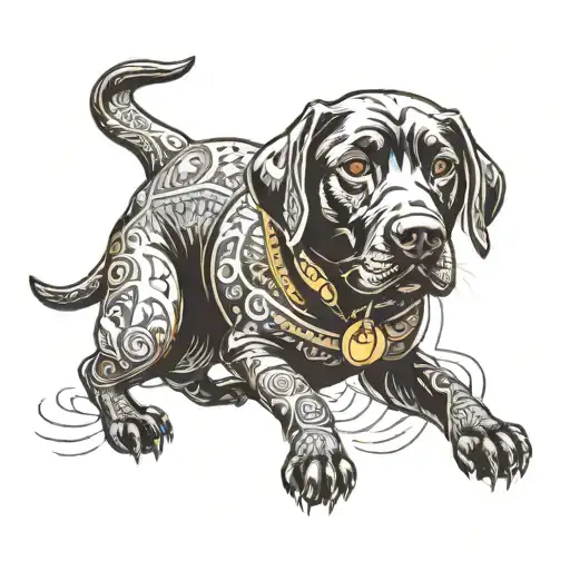 Black Labrador Playing