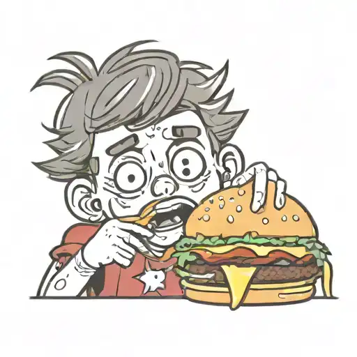 Grunge Boy Eat Burger