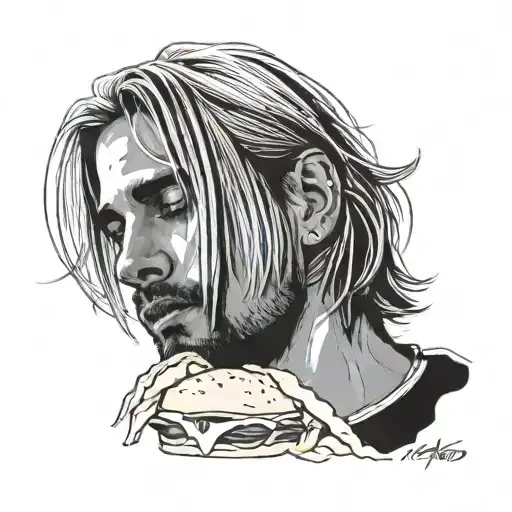 Kurt Cobain Eat Burger