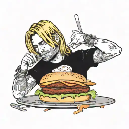 Kurt Cobain Eat Burger