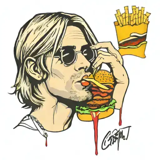 Kurt Cobain Eat Burger