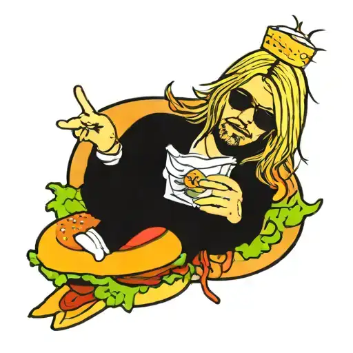 Kurt Cobain Eat Burger