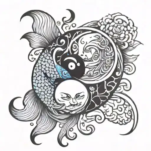 Coi Fish Yin Yang
