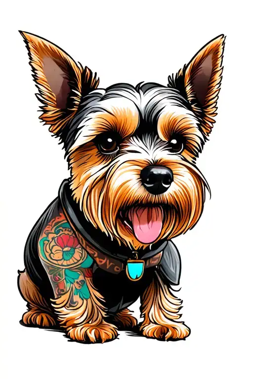Tattooed Pin Up Dog Groomer