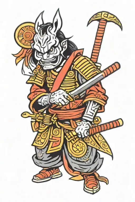 Gaisha Holding Samurai Mask