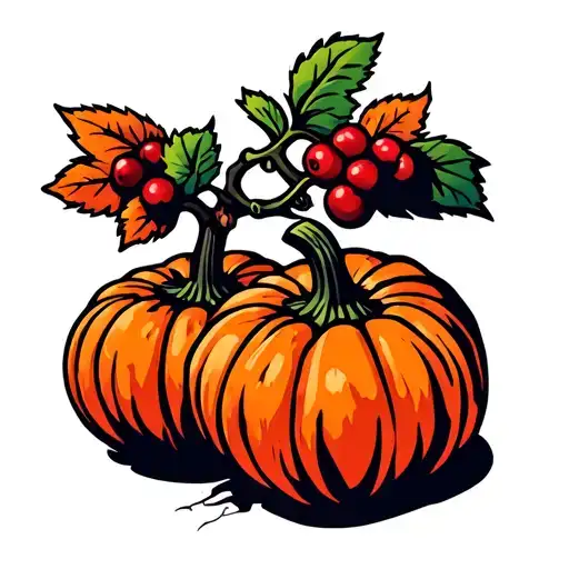 Two Pumpkin Berries