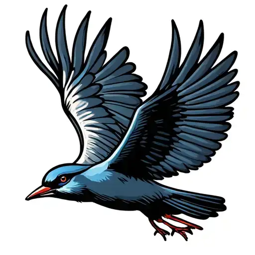 Masculine Swallow Bird Flying