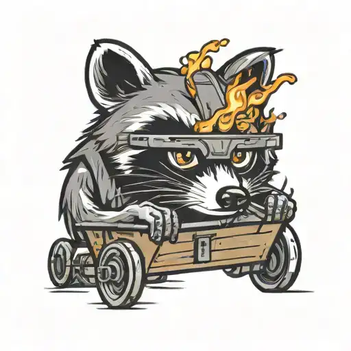 Raccoon Dumpster Fire