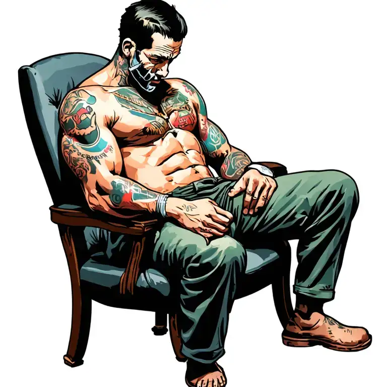 Hostage Man Tied To Chair Being Forced An Injection