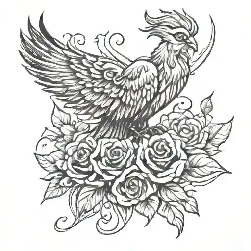 Phoenix And Roses