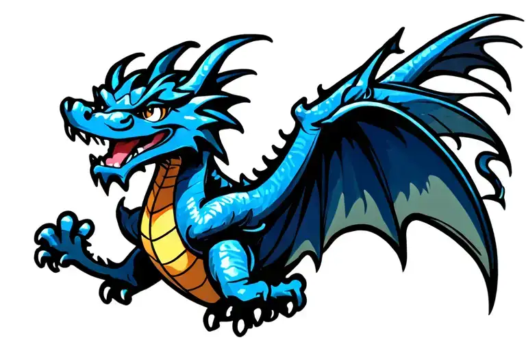 Blue Dragon Flying