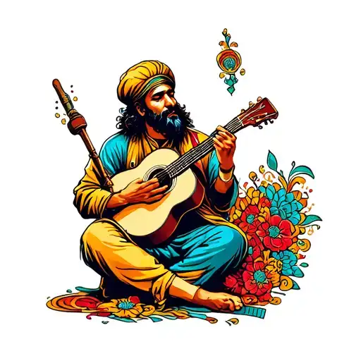 Persian Music Artist Painting A Masterpiece