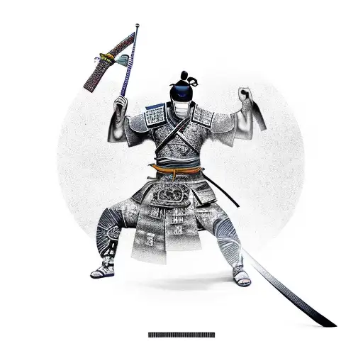 Samurai Warrior With Sword