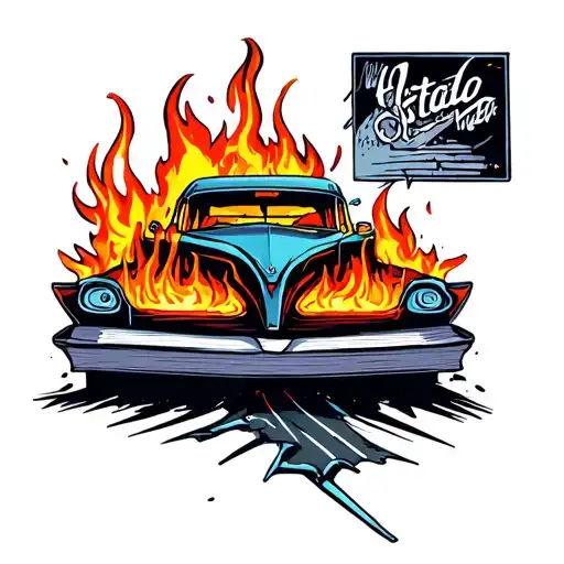 Broken Road And A Book On Fire