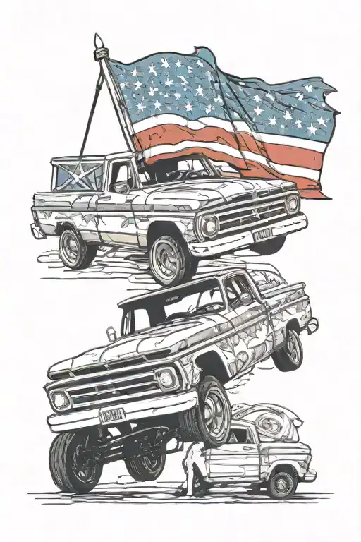 1966 Chevy C10 With A Rebel Flag Incorporated Within