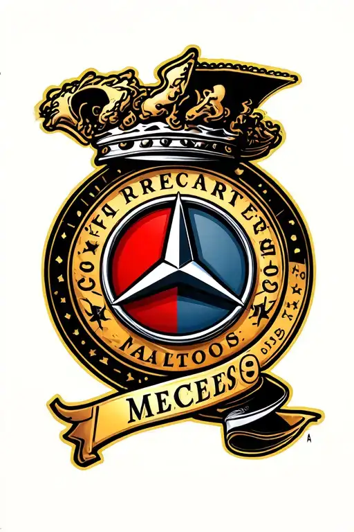 Mercedes Logo Tattoo Design