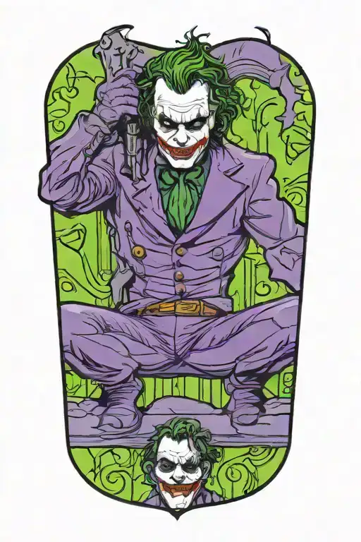 Heath Ledger's Joker Standing Guard