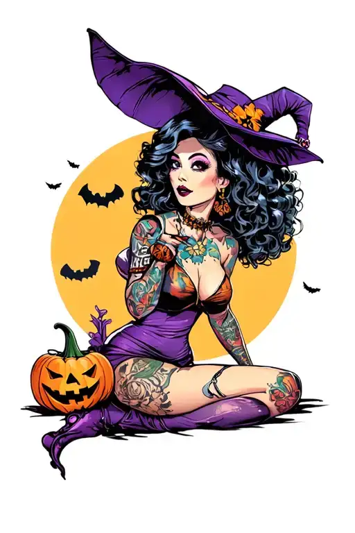 Halloween Pin Up Girl