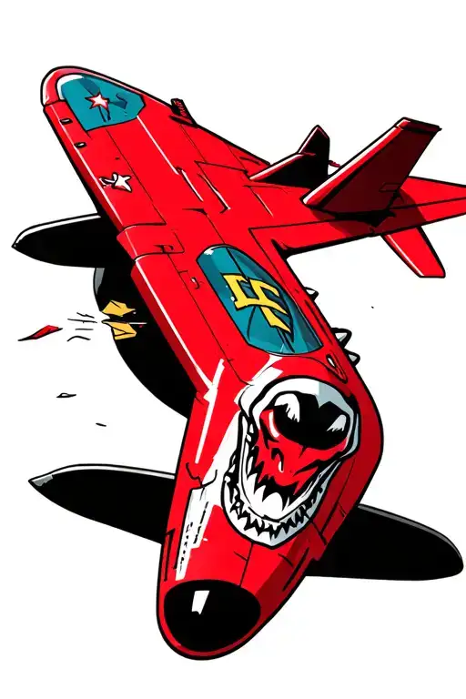Fighter Jet Flown By A Red Devil