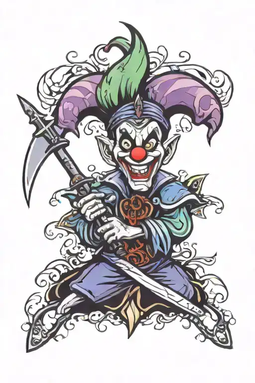 Jester Juggling Knives Themed