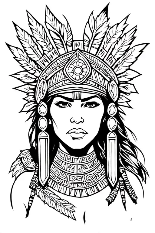 Aztec Warrior Woman