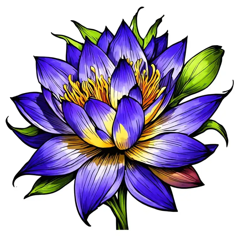 Gladiolus Lotus Flower Emerging