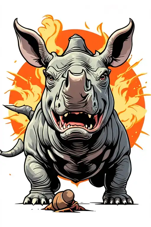 Rhinoceros Charging