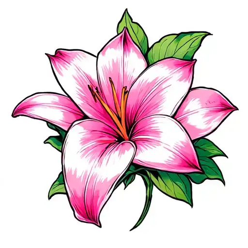 Lilly Pink White Shading