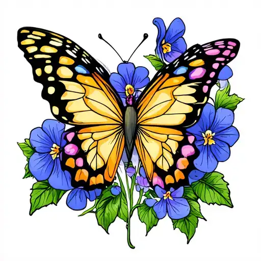 Butterflies Violets