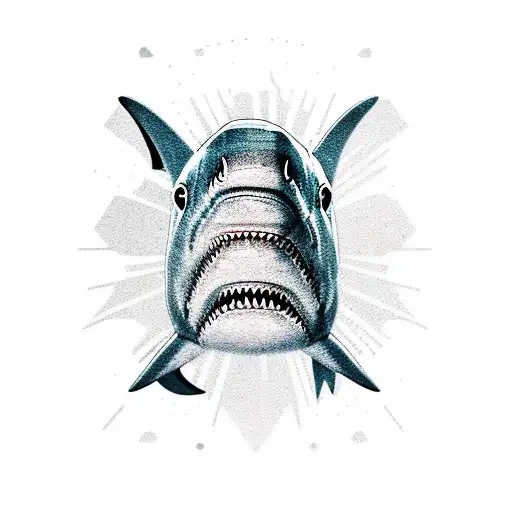 Combine The Imagery Of A Shark And The Telegram Blogger Vladislav Pozdnyakov In A Unique Way