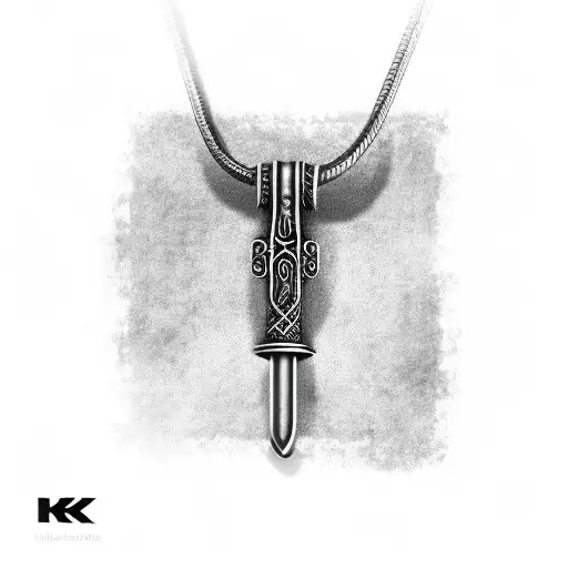 Viking Mjolnir Hammer On A Necklace