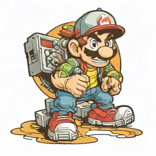 Half Sleeve Of 80 Nintento Charectors