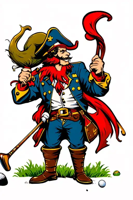 Captain Hook Holding A Golf Club