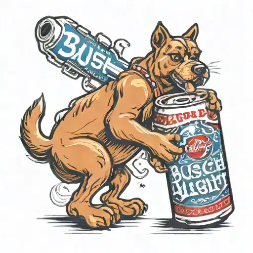 Busch Light Can Doing A Michelobe Ultra Can Doggy Style