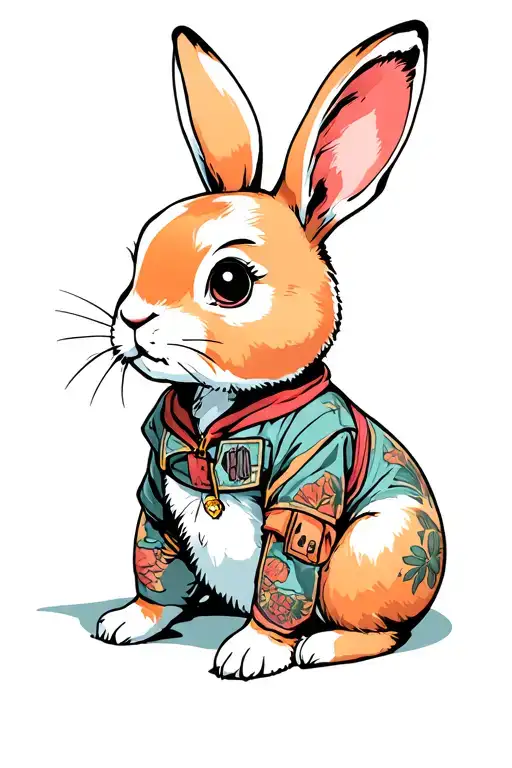 Baby Rabbit Back Siting