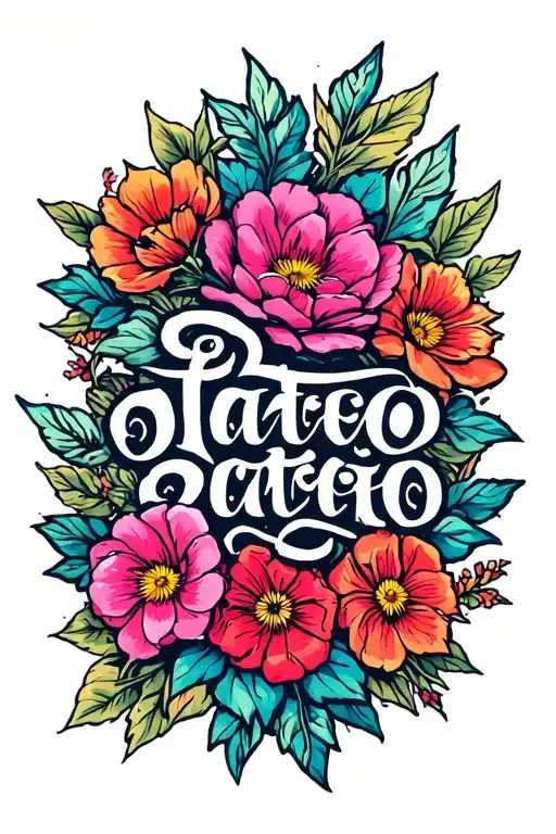 Floral Script Surrounded