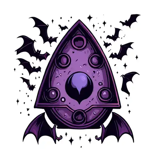Planchette On W Bats Flying