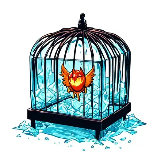 Warm And Welcoming Chamaelo In Ice Cube Shaped Cage