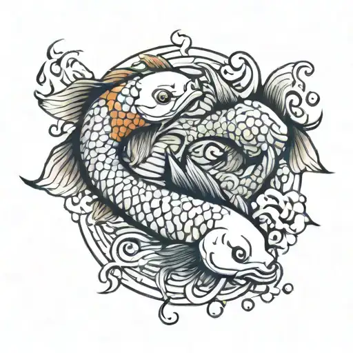 Ying Yang Koi Fish