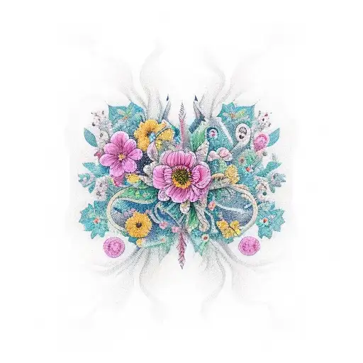 Balancing Scales With Intricate Floral Designs