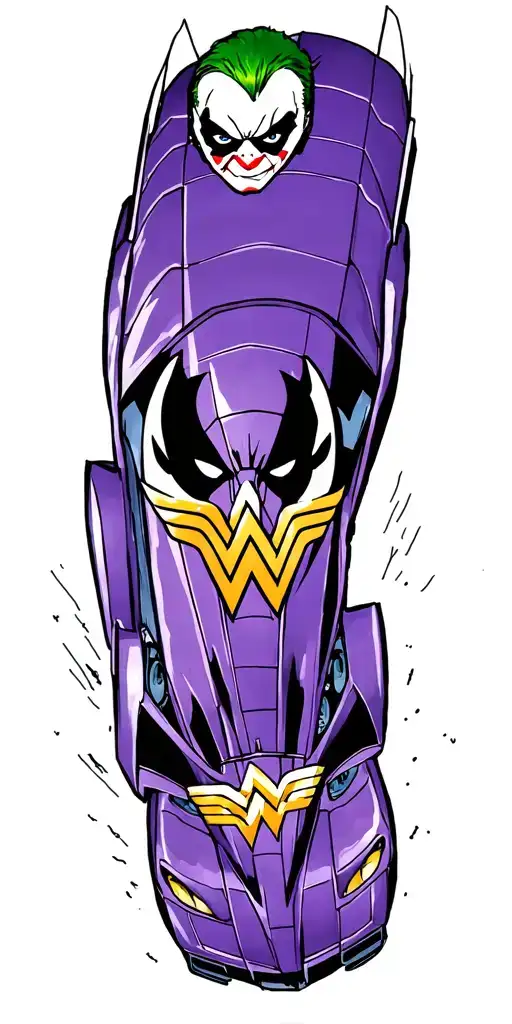 Batman Wonder Woman Joker Spider Man Batmobile Money