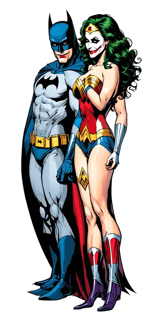 Batman And Joker With Wonder Woman