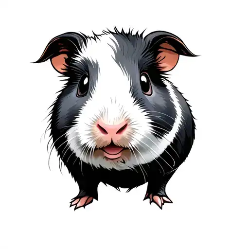 Guinea Pig Grey And White