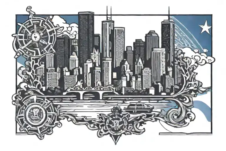 Chicago Police Skyline