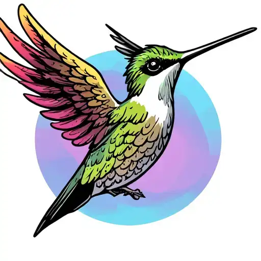 Angel Wing And Hummingbird