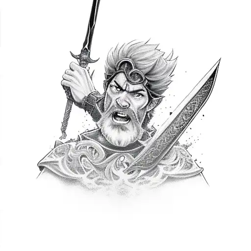 Asta Wielding His Anti-magic Sword